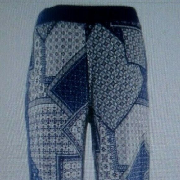 Cuddl Duds Softwear Stretch Wide Leg Pants Navy L - Picture 3 of 4